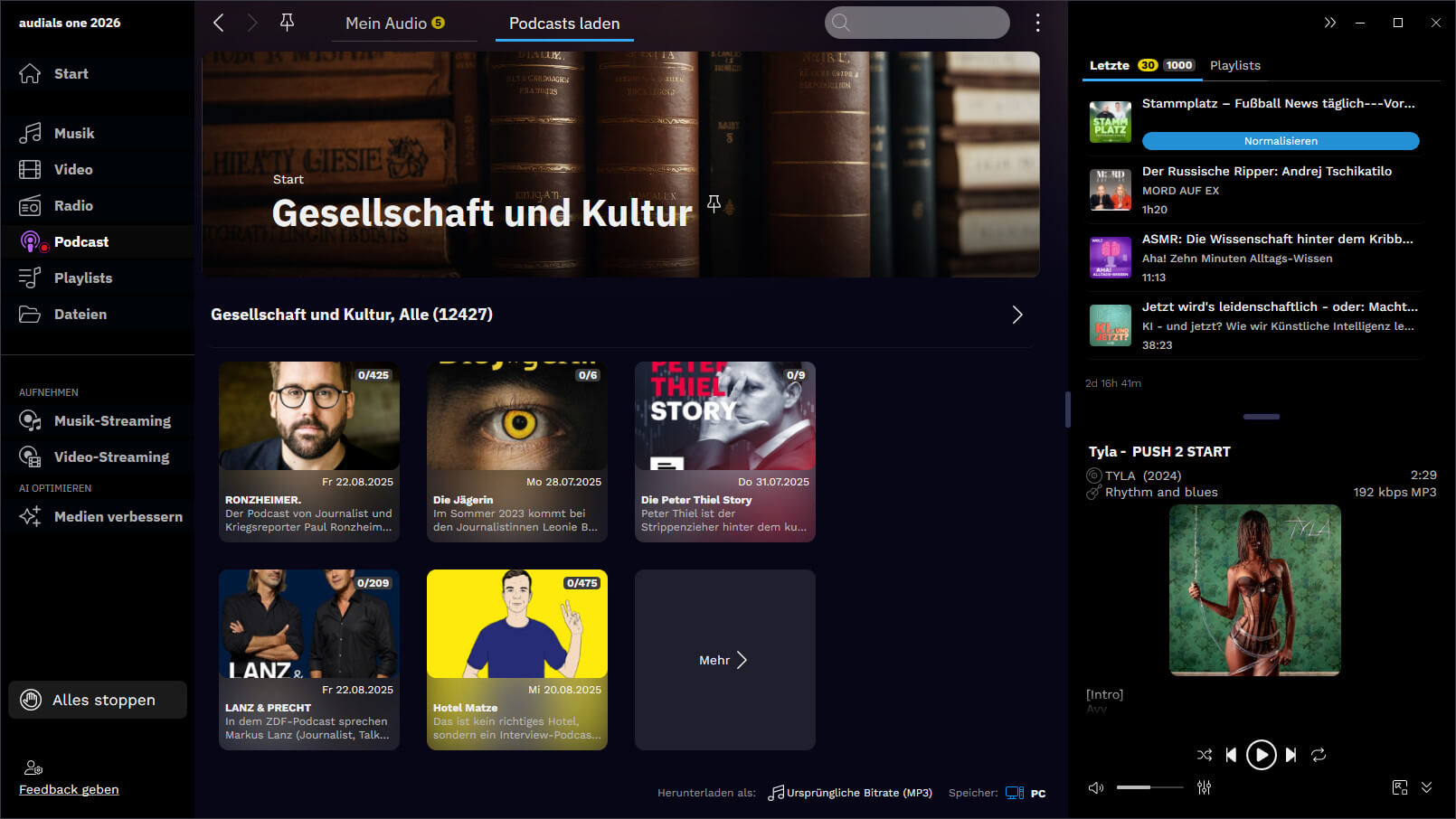 Audials One 2026 Standard - Podcast