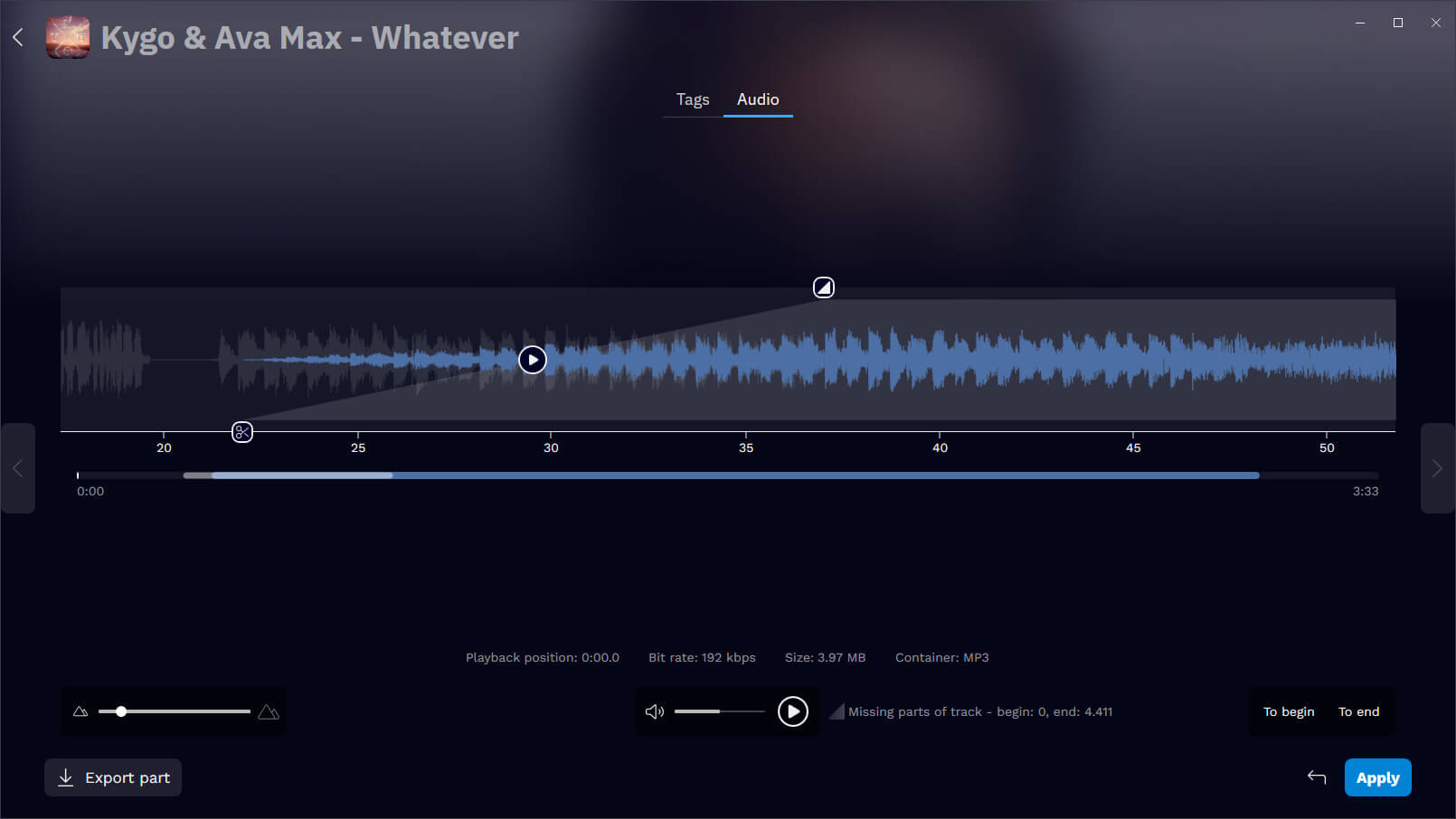 Audials One 2026 Standard - Audio editor