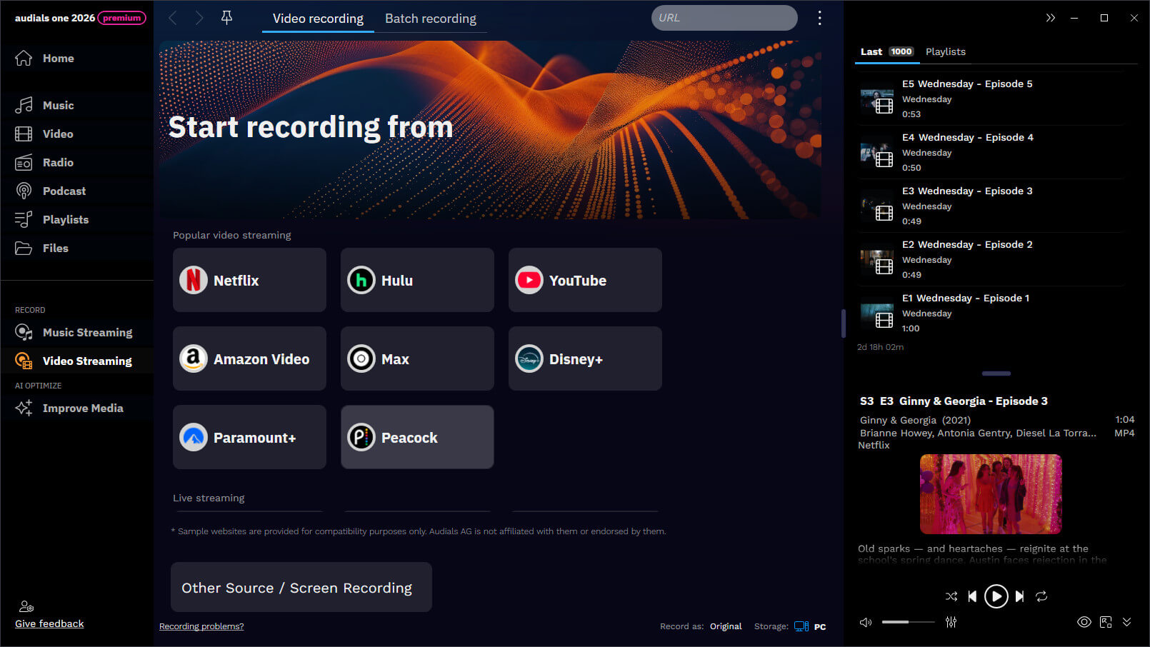 Audials One 2026 Premium - Recording