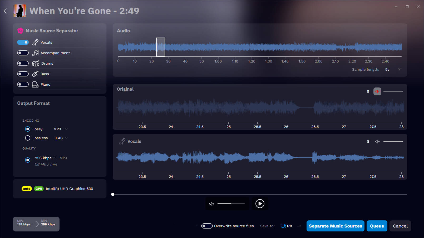 Audials One 2026 Premium - Music source seperator