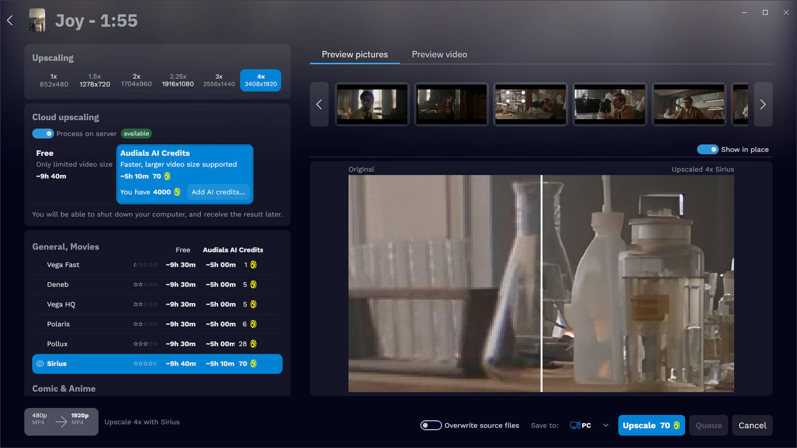 Audials One 2026 Premium - Upscale credits