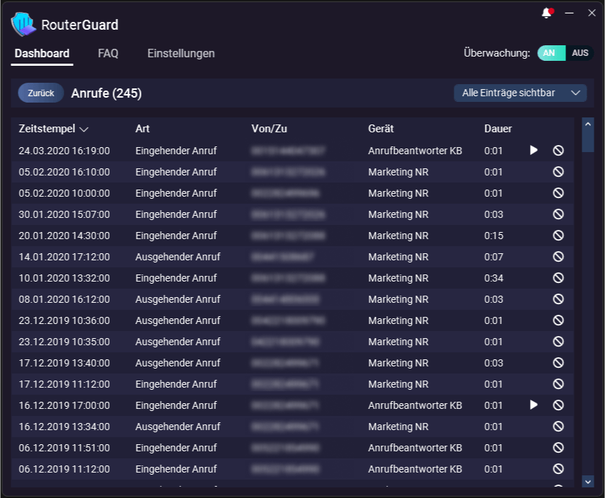 Abelssoft RouterGuard 2026 - Anrufe