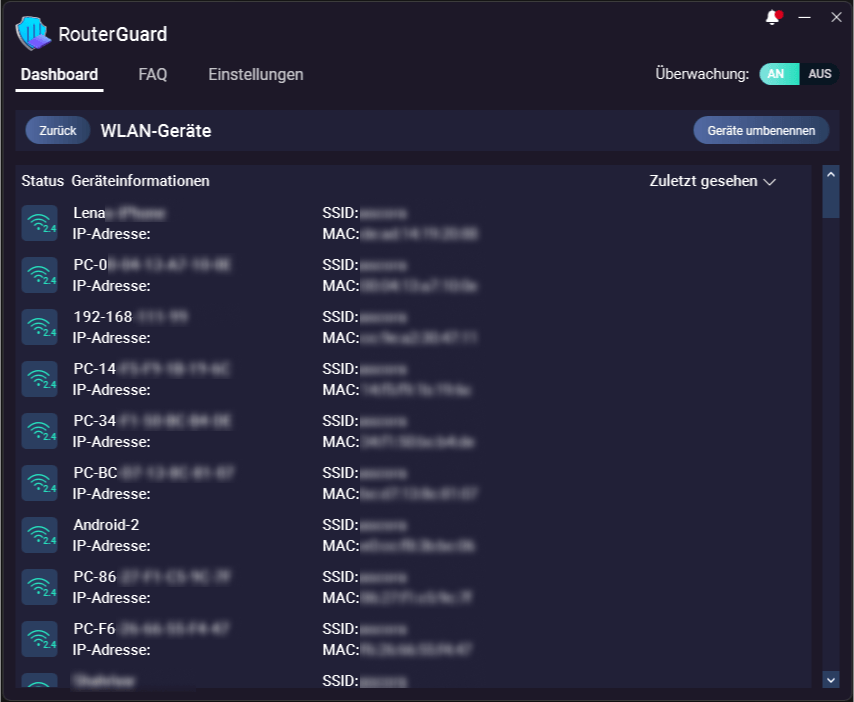 Abelssoft RouterGuard 2026 - Dashboard