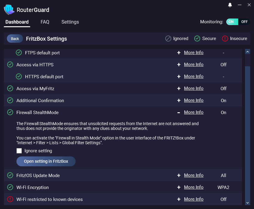 Abelssoft RouterGuard 2026 - Settings