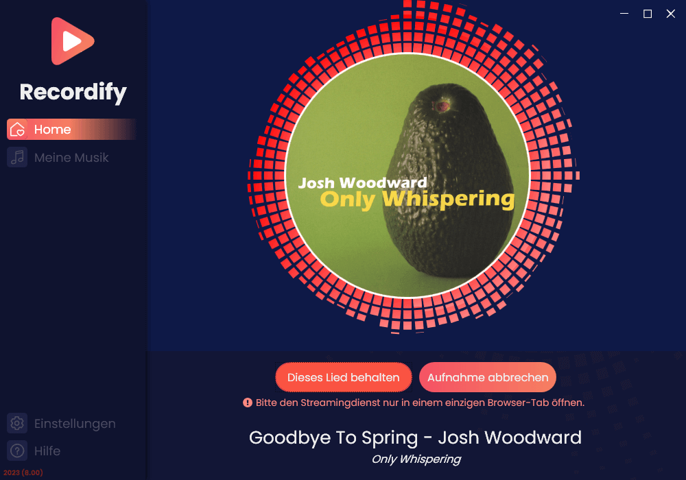 Recordify 2026 - Aufnahme