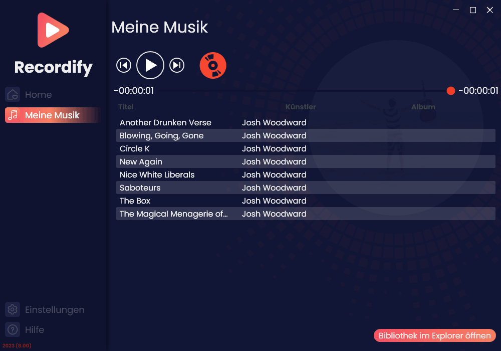 Recordify 2026 - Meine Musik