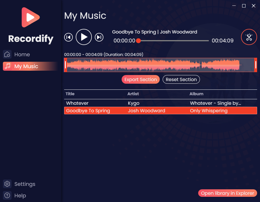 Recordify 2026 - My music