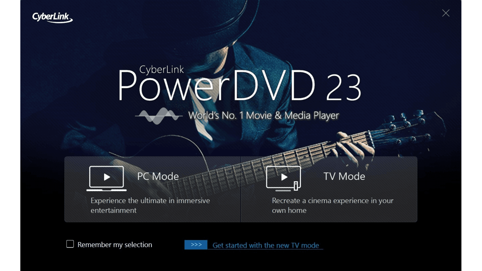 Cyberlink PowerDVD 23 Ultra - Start