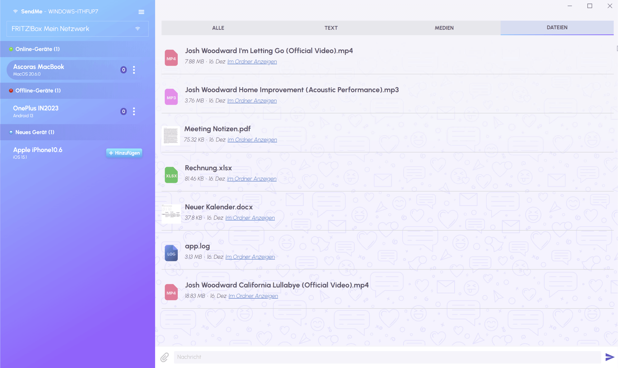 SendMe 2026 - Dateien