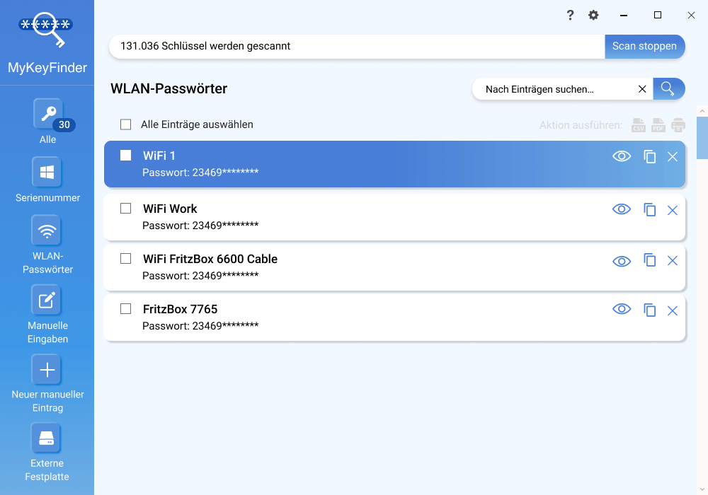 Abelssoft MyKeyFinder 2026 - Wifi password
