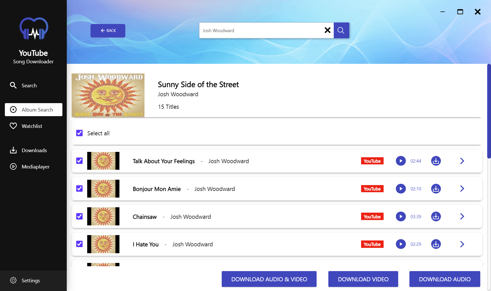 Abelssoft YouTube Song Downloader - Album