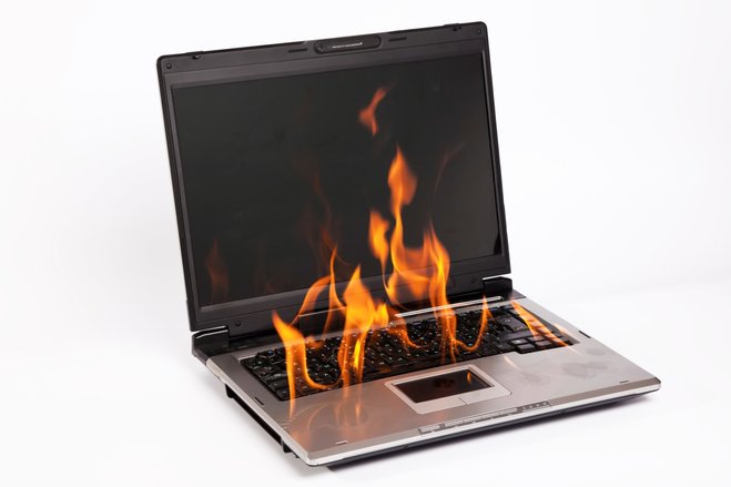 ein falscher Klick, schon geht der Rechner in Flammen auf