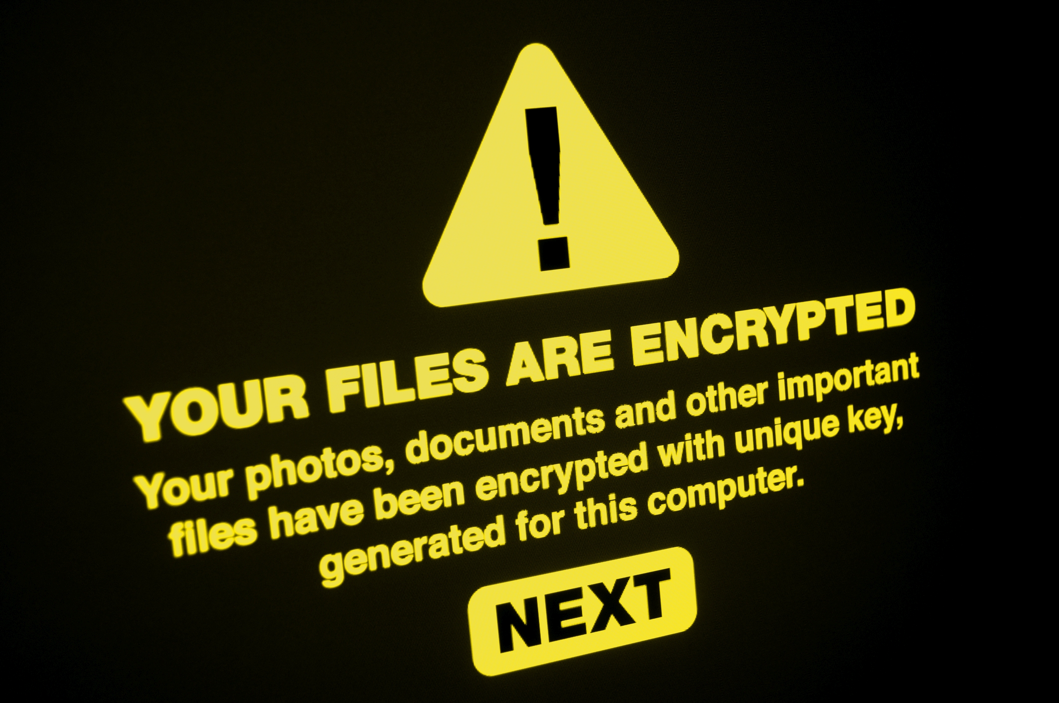 What can you do when important files are encrypted?