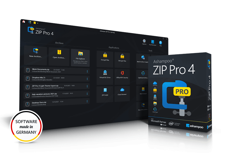Ashampoo® ZIP Pro 4 Screenshot