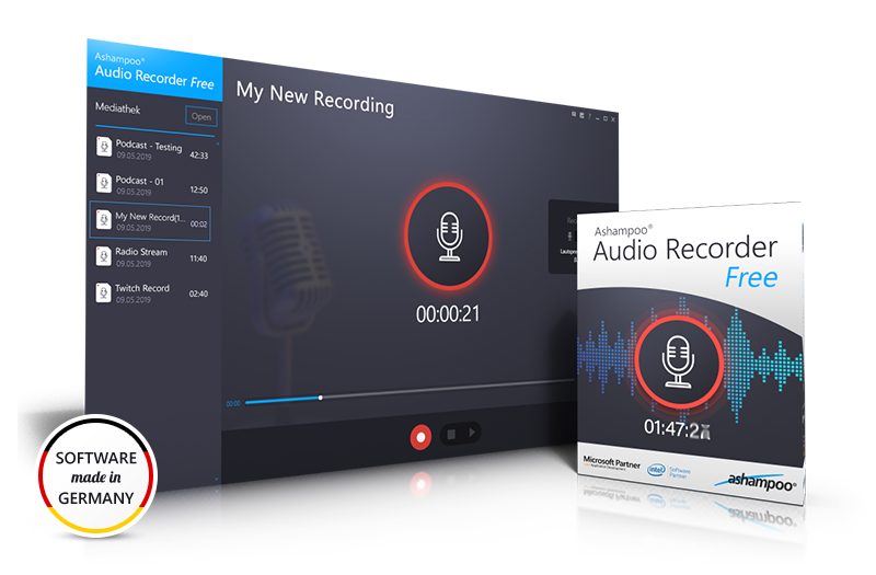 Ashampoo® Audio Recorder Free - Fast simple audio recording