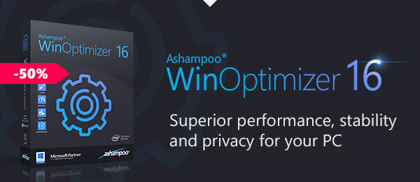 Ashampoo WinOptimizer 16 - Superior performance, stability and privacy for your PC