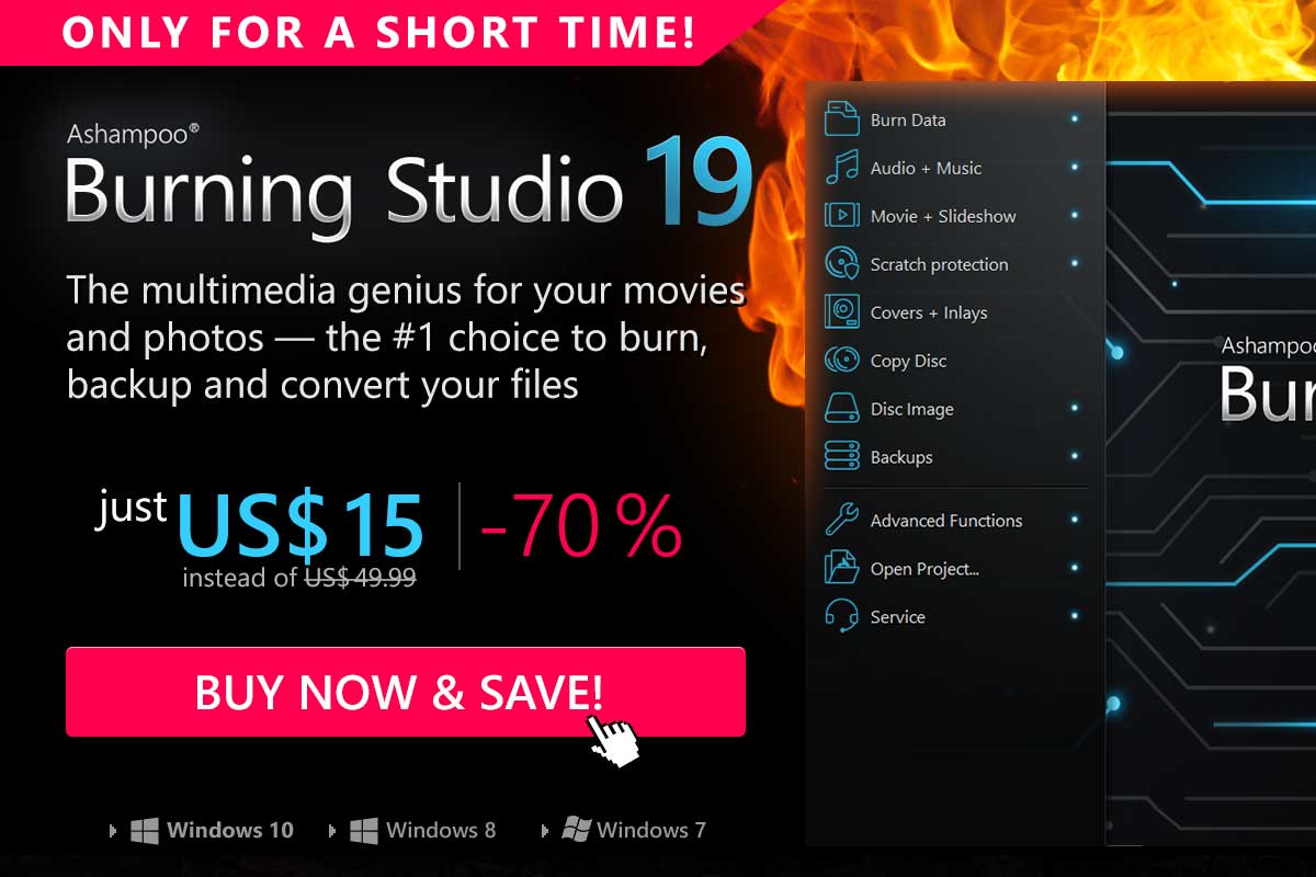 Ashampoo Burning Studio 19 – Get it now at a discount!