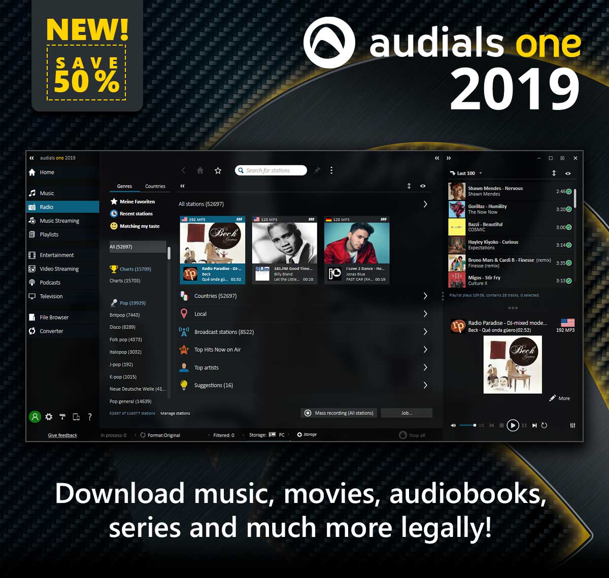 audials one 2019 legal