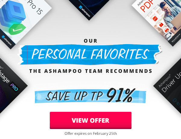 Our personal favorites! The Ashampoo team recommends