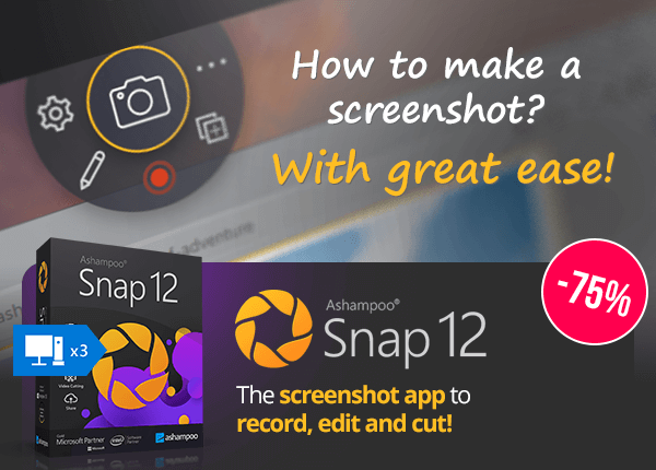 Ashampoo Snap 12 | The screenshot app to record, edit and cut!