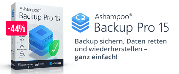 Ashampoo Backup Pro 15 - Create backups, recover and restore files–the easy way!