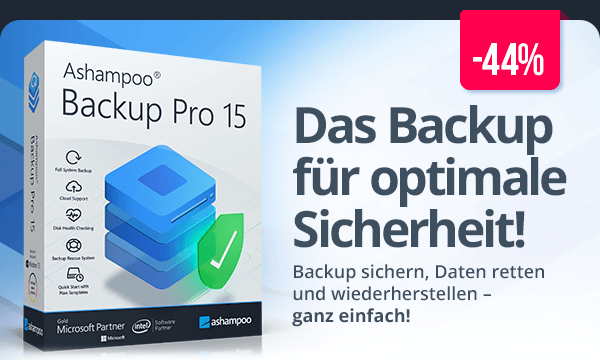 Ashampoo Backup Pro 15 - The backup solution for optimal security