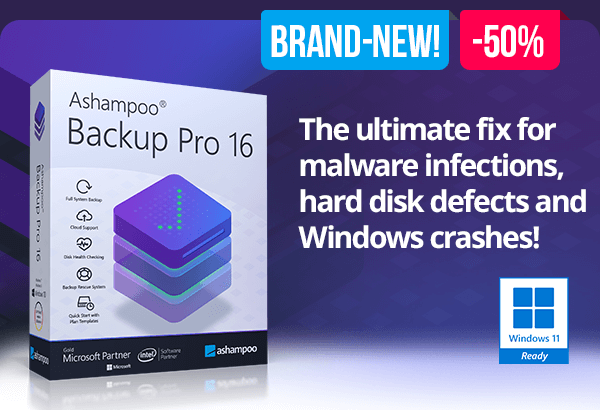 Ashampoo Backup Pro 16 - The backup solution for optimal security