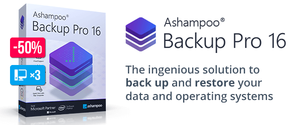 Ashampoo Backup Pro 16 - Create backups, recover and restore files–the easy way!