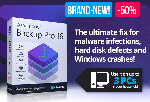 Ashampoo Backup Pro 16 - The backup solution for optimal security