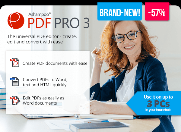 Ashampoo PDF Pro 3 - The universal PDF editor - create, edit and convert with ease