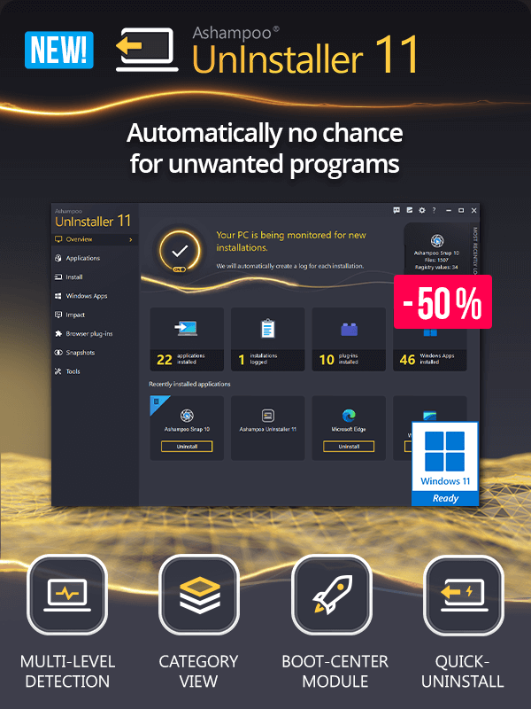 Ashampoo UnInstaller 11 - The universal PDF editor - create, edit and convert with ease