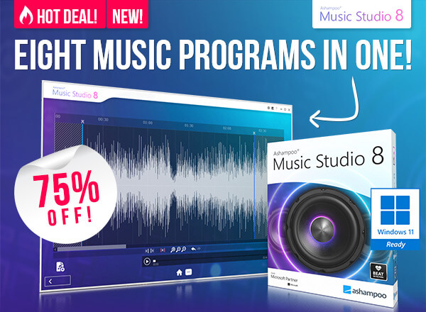 Ashampoo Music Studio 8 - Eight music programs in one!