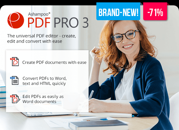 Ashampoo PDF Pro 3 - The universal PDF editor - create, edit and convert with ease