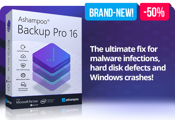 Ashampoo Backup Pro 16 - The backup solution for optimal security