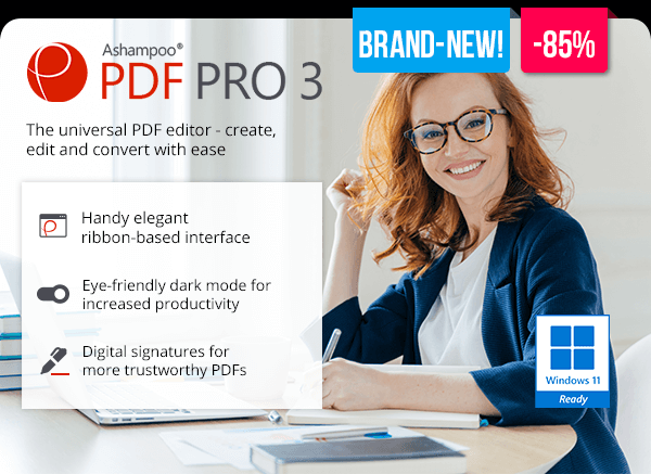 Ashampoo PDF Pro 3 - The universal PDF editor - create, edit and convert with ease