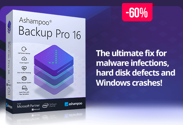 Ashampoo Backup Pro 16 - The backup solution for optimal security