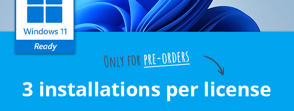 Pre-order bonus: 3 installations per license!