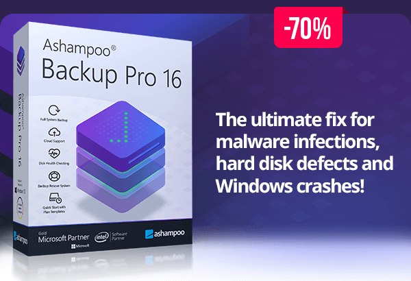 Ashampoo Backup Pro 16 - The backup solution for optimal security