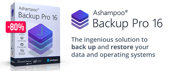 Ashampoo Backup Pro 16 - Create backups, recover and restore files–the easy way!