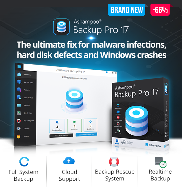 Ashampoo Backup Pro 17 - Backup, rescue, and restore files with ease!