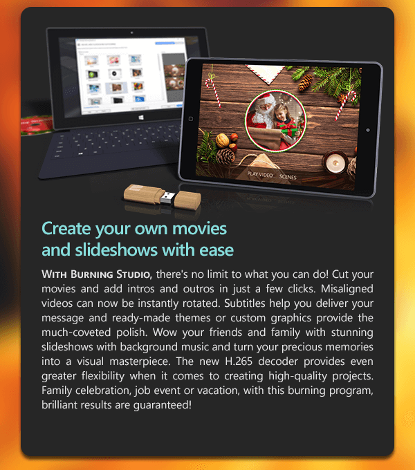 Create your own movies and slideshows with ease