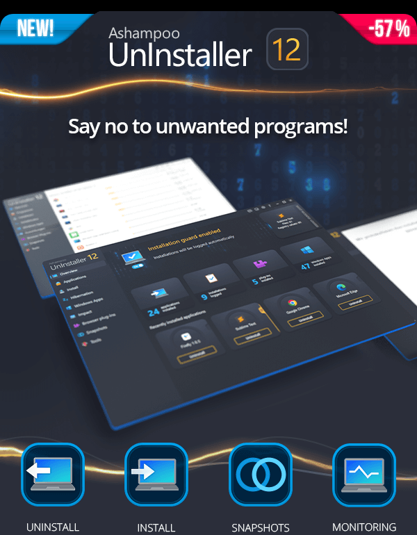 Ashampoo UnInstaller 12 - Say no to unwanted programs!