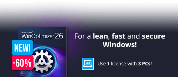 Ashampoo WinOptimizer 26 | For a lean, fast and secure Windows!