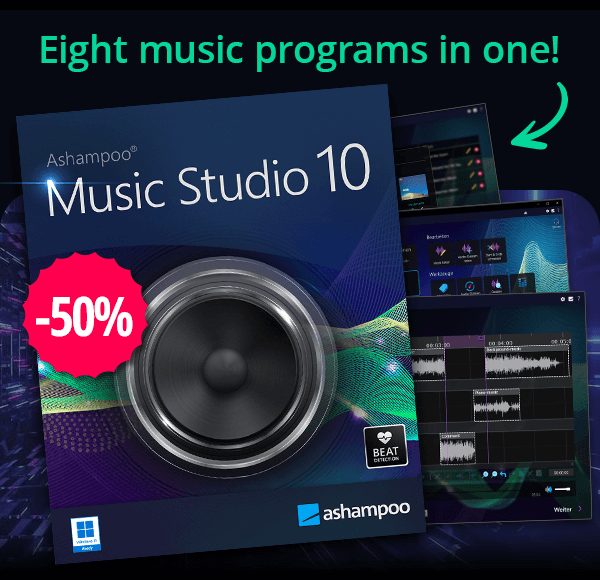 Ashampoo Music Studio 10 | Eight music programs in one!