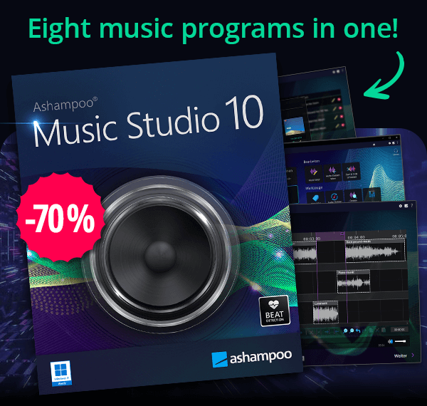 Ashampoo Music Studio 10 | Eight music programs in one!
