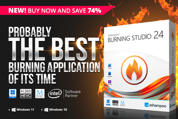 Ashampoo Burning Studio 24 | Probably the best burning application of its time