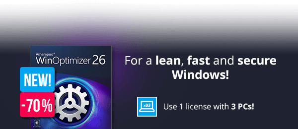 Ashampoo WinOptimizer 26 | For a lean, fast and secure Windows!