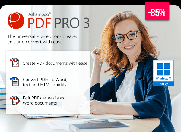 Ashampoo PDF Pro 3 - The universal PDF editor - create, edit and convert with ease