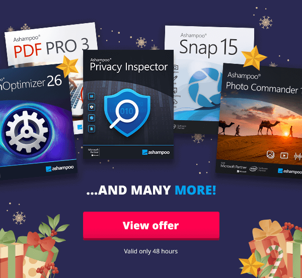 Get our best-selling Ashampoo programs for just €13