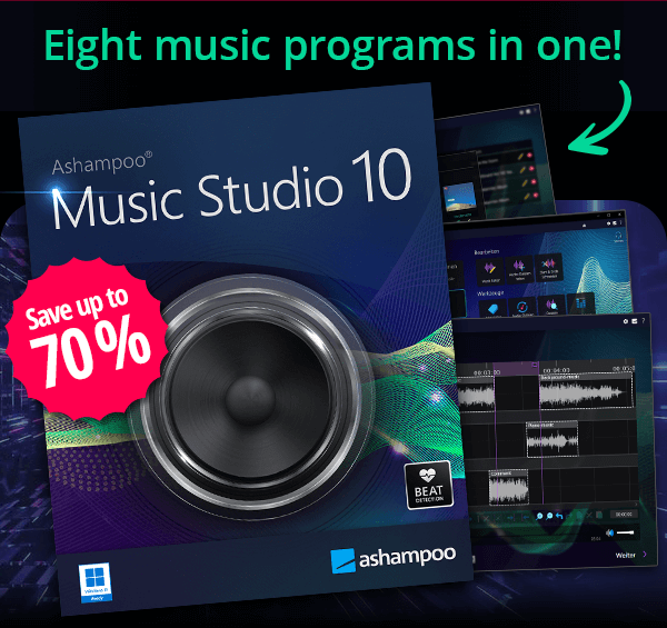 Ashampoo Music Studio 10 | Eight music programs in one!